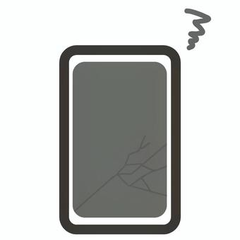 スマートフォン　故障 スマートフォン,スマホ,故障,破損,液晶,画面,ヒビ,ひび割れ,壊れた,ガジェットのイラスト素材