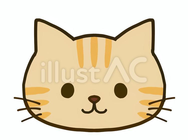 茶トラ猫 ネコ,野良猫,保護猫のイラスト素材