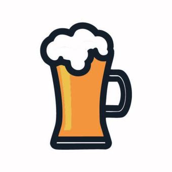 Draft beer (mug), beer, a mug, muggy beer, JPG, PNG and AI