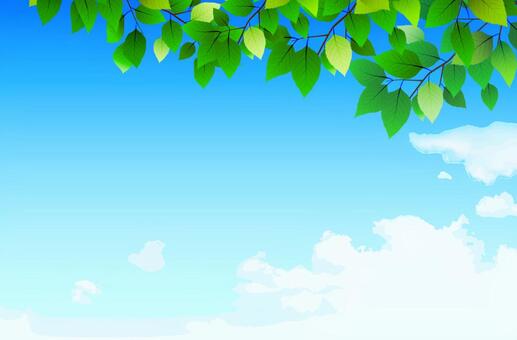 青空と緑 青空と緑 自然,緑,風景のイラスト素材