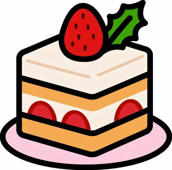 ピンク皿のショートケーキです。 ピンク皿のショートケーキです。 いちご,ショートケーキ,シンプル,断面,ケーキ,おやつ,デザート,スイーツ,フルーツ,カットケーキのイラスト素材
