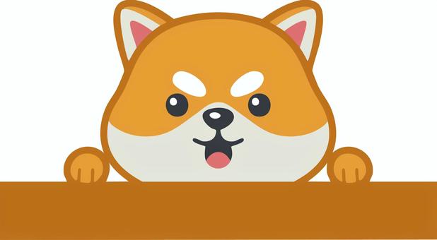 【しばいぬ】様子を伺う柴犬 柴犬,犬,ペット,動物,生き物のイラスト素材