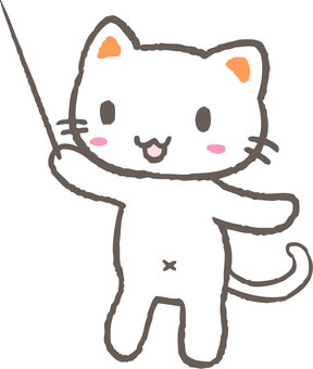 Pencil stick cat, point, cat, indicator bar, JPG, PNG and AI