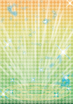 黄色と緑の魔法陣背景 魔法陣,背景,光,ファンタジー,緑,黄色のイラスト素材