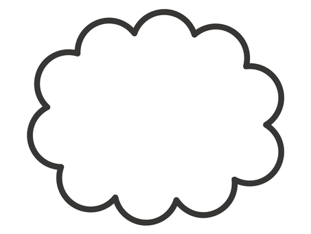 もこもこ吹き出しフレーム 黒 もこもこ吹き出しフレーム 黒 吹き出し,ふきだし,フレーム,枠,もくもく,もこもこ,雲,タイトル,セリフ,メッセージのイラスト素材