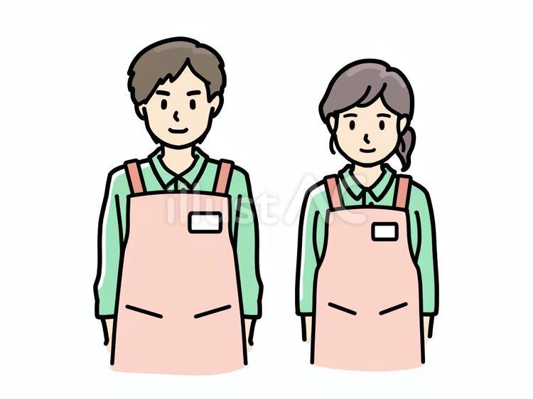 仕事求人　エプロン衛生系スタッフ 仕事,エプロン,求人のイラスト素材
