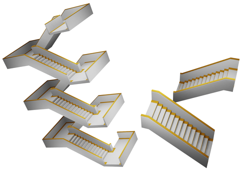 階段 階段,手すり,踊り場,ステップ,段,段々,階梯,階,きざはし,踏面のイラスト素材