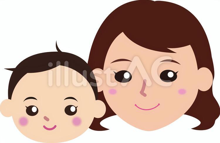 ママと赤ちゃん ママ,赤ちゃん,ベビーのイラスト素材