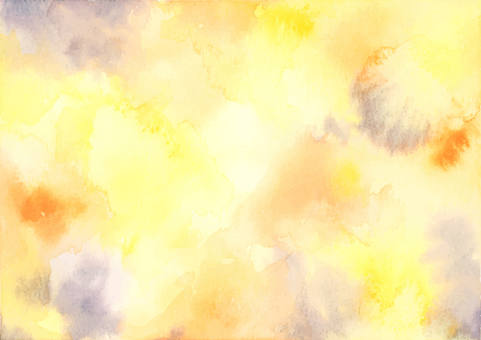 幻想的な夕焼けの光と雲＿抽象的アート素材 夕焼け,背景,幻想的,抽象画,水彩,空,光,雲,黄色,オレンジのイラスト素材