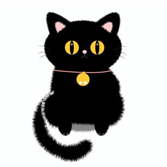 Illustration, cat, black cat, domestic cat, JPG and PNG