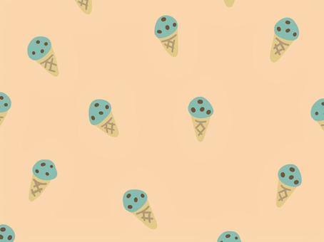 チョコミントアイスクリームの壁紙イラスト アイスクリーム,チョコミント,背景,壁紙,イラスト,手描き,かわいいのイラスト素材