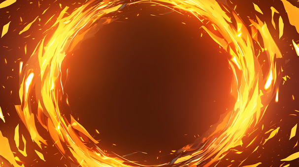 渦巻く炎のリングのイラスト背景２