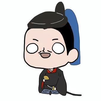 ゆるい本多忠政さん 本多忠政,戦国時代,時代,戦国武将,武将,男,おじさん,ヒゲ,徳川家康,徳川四天王のイラスト素材