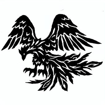 Illustration, suzaku, phoenix, a phoenix, 