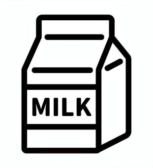 牛乳のイラストロゴマーク 牛乳,ミルク,紙パック,乳製品,朝食,栄養,カルシウム,ロゴ,アイコン,シルエットのイラスト素材