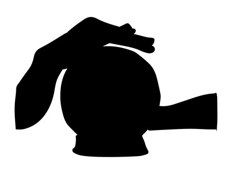 占い師の手元のシルエット 占い,占い師,水晶玉,かざす,手元,占う,視る,両手,手描き,シルエットのイラスト素材