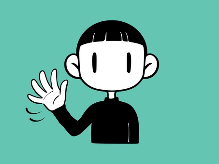 boy waving, , JPG, PNG and AI