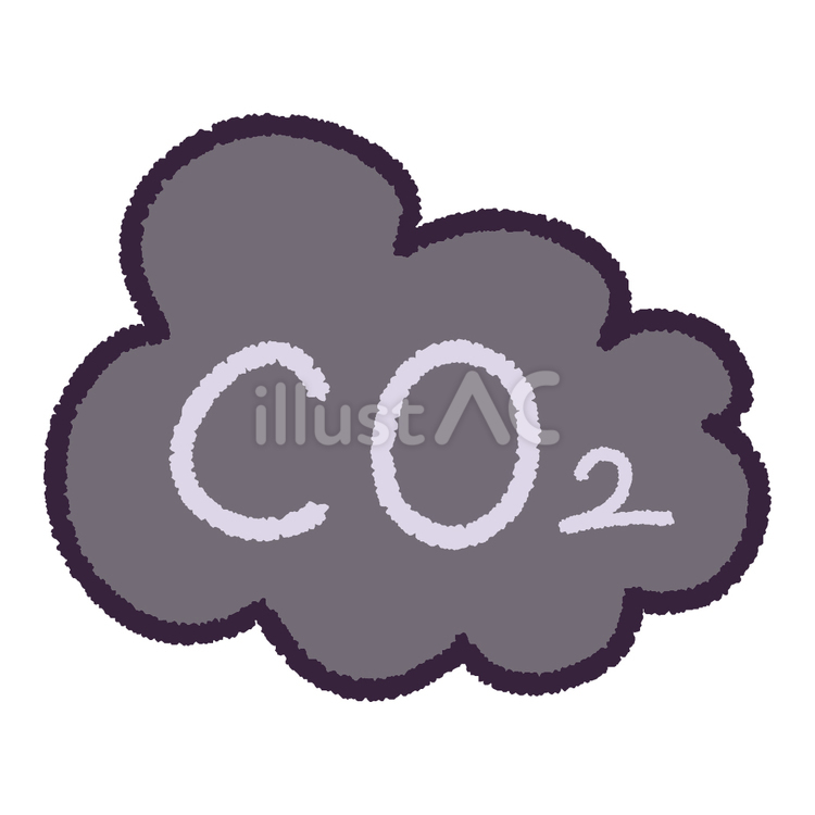 二酸化炭素・排気ガス・CO2 co2,二酸化炭素,温暖化のイラスト素材