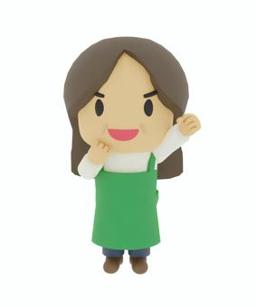Challenging and motivated store clerk with a guts pose, JPG and PNG Challenging and motivated store clerk with a guts pose, pick up, convenience store, supermarket, JPG and PNG