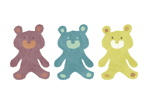 Illustration, urso, bichos de pelúcia, olheiras, 