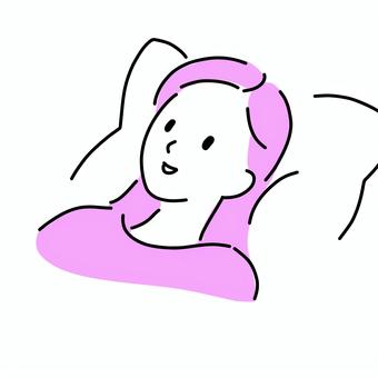 A woman who wakes up refreshingly sleep, امرأة, فتاة, يصل, JPG, PNG and AI