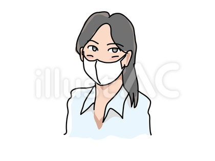 マスクの女性04 立体マスク