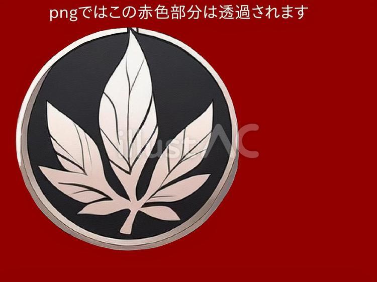 家紋風ロゴ〜モミジ〜 家紋,ロゴ,マークのイラスト素材
