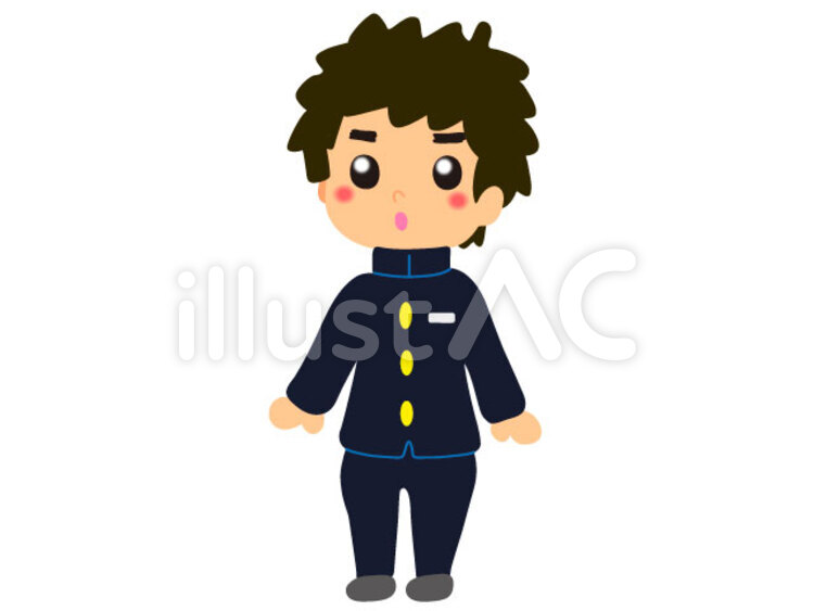学生シリーズ＿男の子05 ひと,人間,男子のイラスト素材