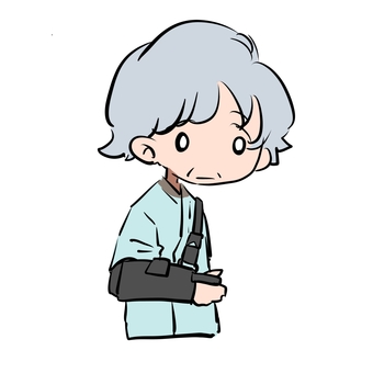 Illustration, senior citizens, patient, shoulder tendon plate rupture, 