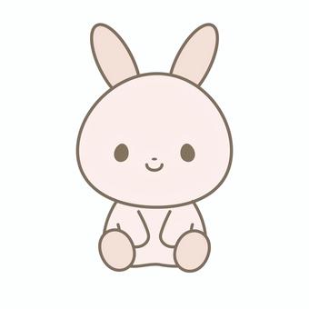 おすわり　うさぎ　イラスト 兎,おすわり,動物のイラスト素材