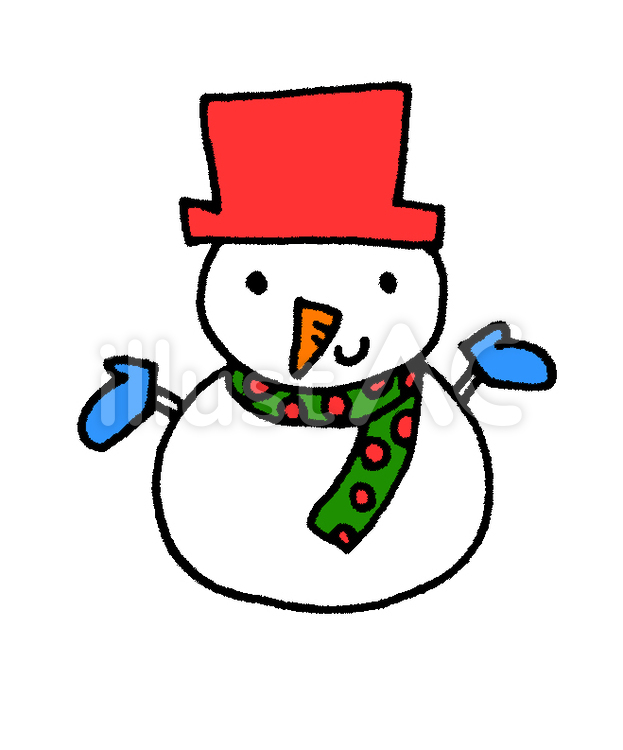 snowman かわいい,イラスト,手袋のイラスト素材
