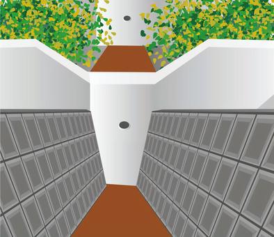 砂防堰堤工事イメージ4 砂防,堰堤,防災,治山,法面,工事のイラスト素材