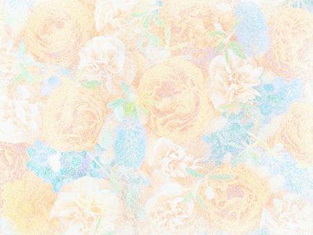 Ranunculus and carnation pointillism, JPG Ranunculus and carnation pointillism, flower, colorful, bouquet, JPG