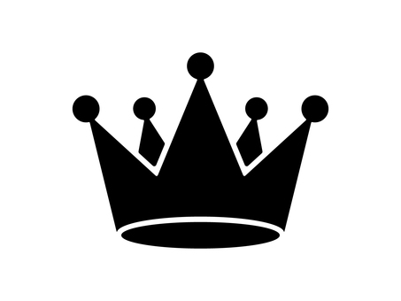 シンプルな王冠のアイコン ベクター 王冠,1位,アイコン,ランク,ランキング,ナンバー1,ワンポイント,賞,順位,クラウンのイラスト素材