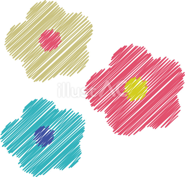 手描きの北欧風の小花 花,北欧,アイコンのイラスト素材