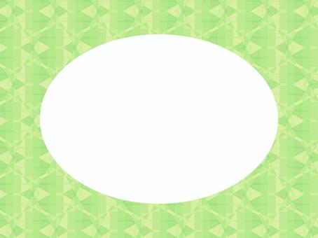 緑の幾何学模様の楕円フレーム 98 フレーム,幾何学,背景,枠,飾り枠,囲み枠,楕円,緑,楕円形,幾何学模様のイラスト素材
