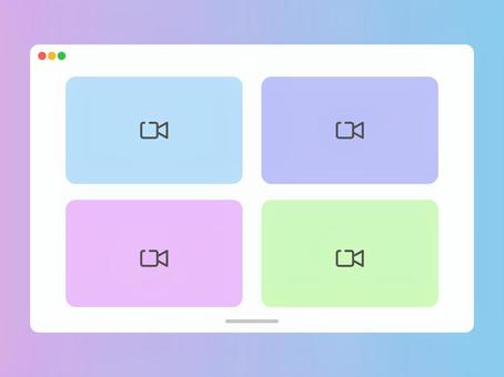 オンライン会議 オンライン会議,ビデオ会議,ミーティング,アプリ,コミュニケーション,リモートワーク,会議,会話,通話,オンライン授業のイラスト素材