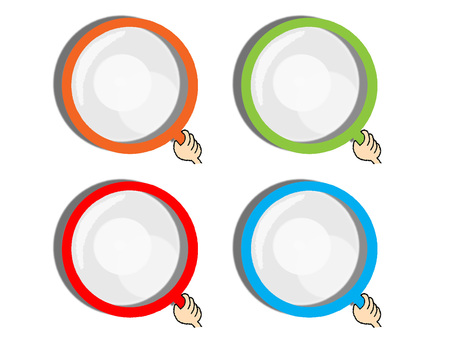 虫眼鏡 虫眼鏡,レンズ,透過,拡大,カラフル,pop調,手描き,挿絵,ワンポイント,素材のイラスト素材