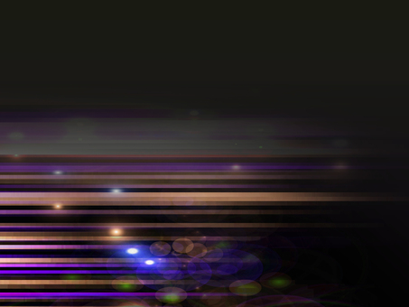 黒背景に紫と茶色の光る縞のある抽象背景 ストライプ,発光,光,キラキラ,紫,茶色,黒,輝き,横縞,抽象のイラスト素材