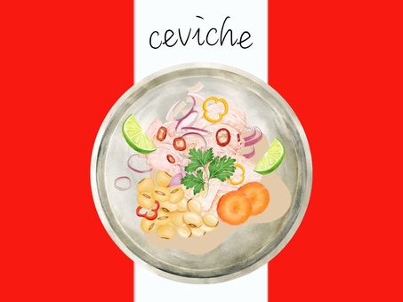 Illustration, ámérica do sul, cooking, peru, 