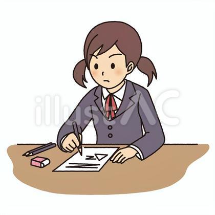 勉強中の女の子