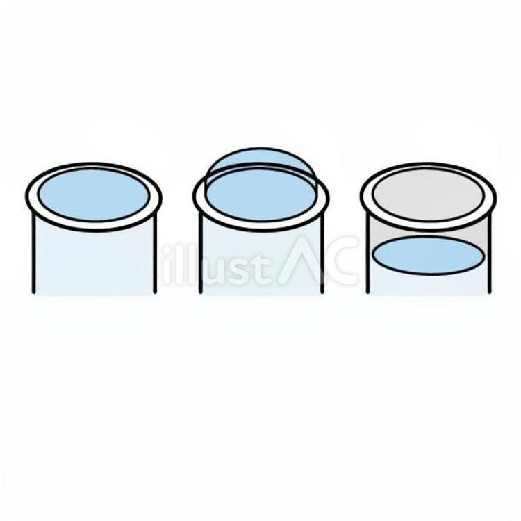 結果 コップ,水,表面張力のイラスト素材
