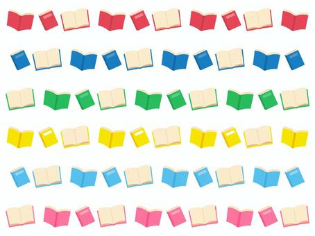 本ラインセット（主線なし） 本,ライン,アイコン,線,装飾,読書,書籍,図書,区切り線,素材のイラスト素材