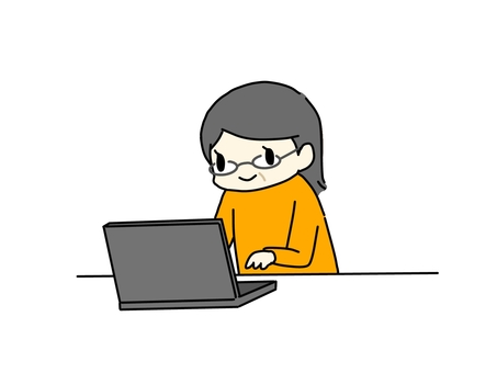 Illustration, people, computer, laptop, 