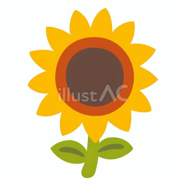 ひまわり　絵文字 ひまわり,かわいい,絵文字のイラスト素材