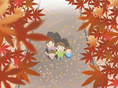 Illustration, family, look up, maple, 