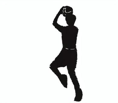 バスケシュートシルエット