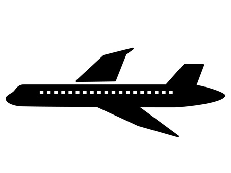 ビジネスとグローバル・旅行・飛行機 飛行機,旅客機,航空機,空港,航空,空輸,交通,旅行,トラベル,シルエットのイラスト素材