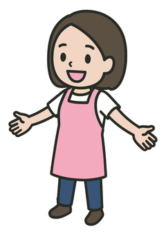 深呼吸する保母さん