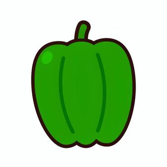 ピーマン ピーマン,野菜,夏野菜,食べ物,食材,シンプル,挿絵,かわいい,緑,ベクターのイラスト素材